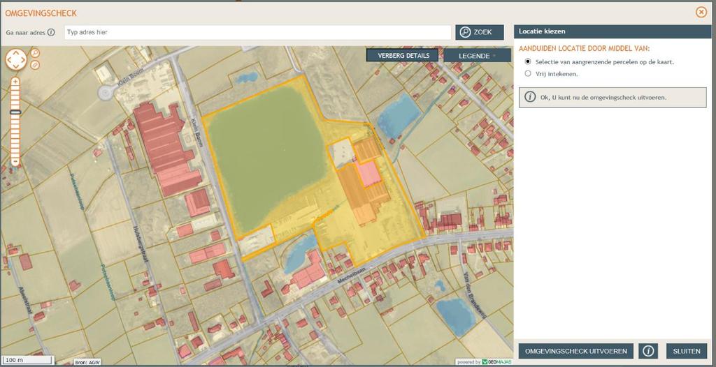 Bij het kiezen van de optie Download verschijnt onderaan het scherm het venster om uw gegevens te openen of op te slaan figuur 31 - downloaden planinformatie uit GeoPunt Afhankelijk van de gegevens