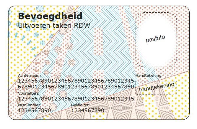 voorzijde staan de gegevens van de keurmeester; op