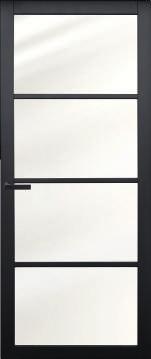 In de Nero Legno binnendeuren hebben we dit vertaald naar standaard zwart voorbehandelde deuren (RAL9005 gelijkend) met