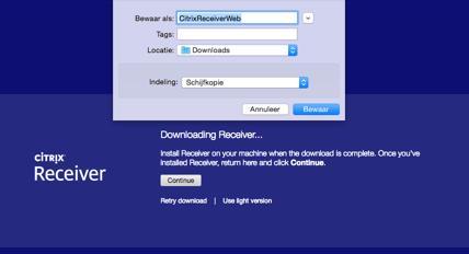 Desktop installatie voor Mac (Web toegang) Ga naar de website: whs.vappx.