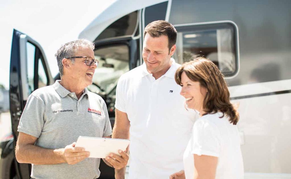 SERVICE Excellente betrouwbaarheid Als klant bent u bij ons in goede handen dat onderstreept de Duitse Fairness prijs, welke wij als eerste caravanfabrikant mochten ontvangen.