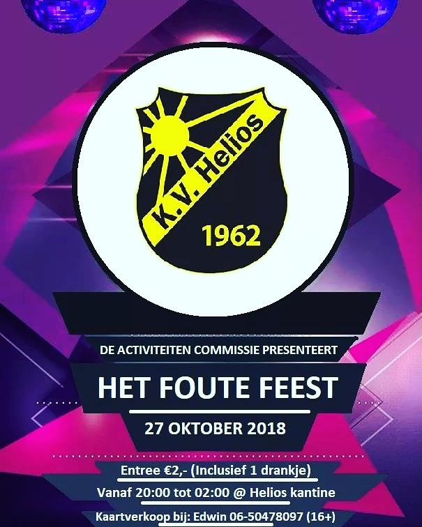 Het Foute Feest (16+) De activiteiten commissie presenteert Het Foute Feest! Niks is te gek! Trek je gekste outfit aan en kom ook naar het foute feest op 27 oktober!