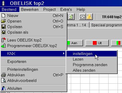 4 Bijlage 4.1 Schakeltijden via de KNX-bus programmeren Met de Obelisk pc-software kunnen schakelprogramma (ook Astroprogramma's) via de KNXbus worden geprogrammeerd en uitgelezen.