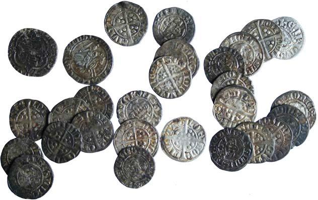 Schatvondst Blokzijl 2010 (tpq 1287) NUMIS 1115032. De munten zijn met een metaaldetector gevonden, verspreid over ongeveer drie vierkante meter. Er zijn geen andere voorwerpen aangetroffen.