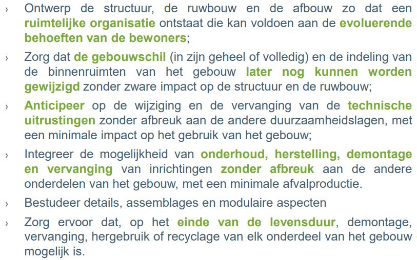 Bijlage: Checklist «Design for Deconstruction» Denk in