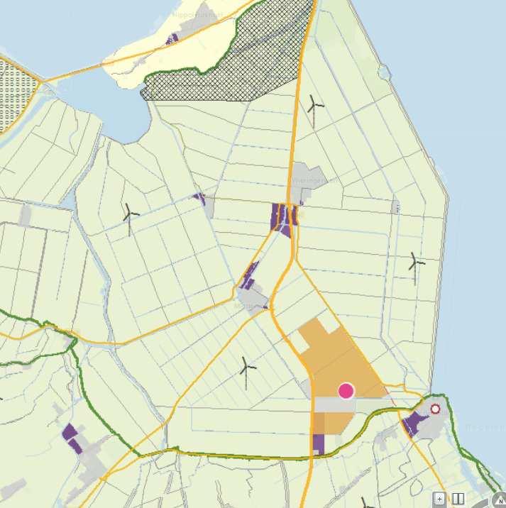 Figuur 3.3 Kaart Structuurvisie Noord-Holland 2040 Conclusie In provinciaal beleid is niet voorzien in de realisatie van een 150/20kV-station en bijbehorende kabeltracés in de Wieringermeer.