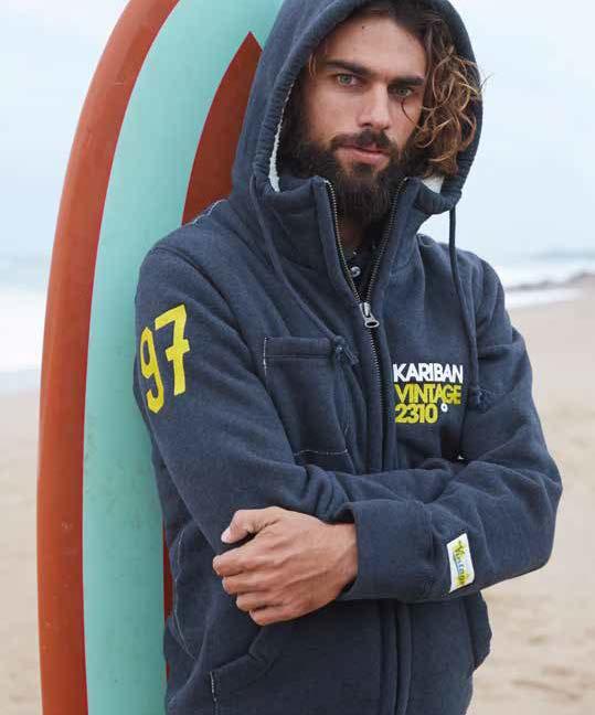 U NISEX HOODED SWEATER MET RITS EN SHERPAVOERING KV230 380 g/m 2 60%