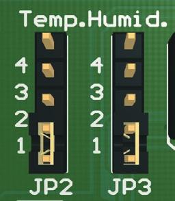 . Pas de instelling aan:. Om de het temperatur bereik te selecteren, gebruik jumper. Om het sensor bereik te selecteren, gebruik jumper JP. (Zie Fig. en de aanliggende informatie.).