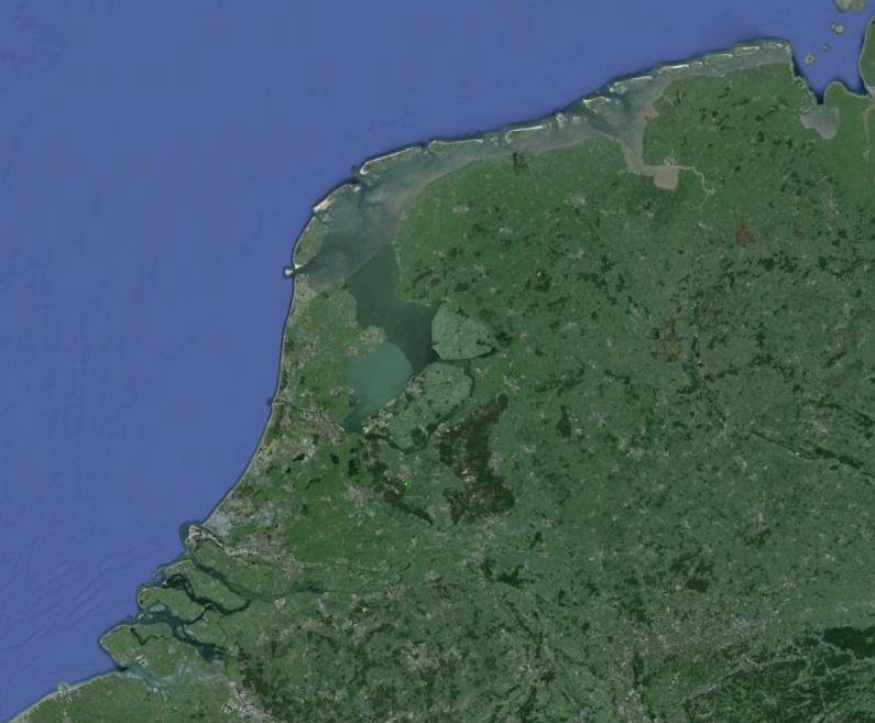 De begrenzing van het projectgebied (groen) aan de N226 te Leusden.