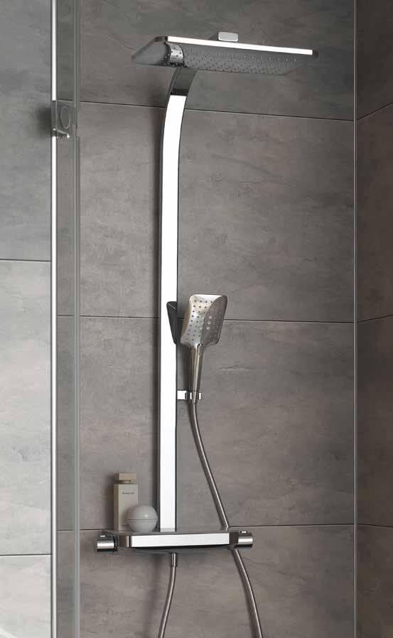 SHOWER&CO! Individueel doucheplezier Shower-Set RS AquaTray thermostaat met stortdouche Tijdloos design, hoge functionaliteit en veel wellness - dit wordt gegarandeerd door onze nieuwste Shower-Set.