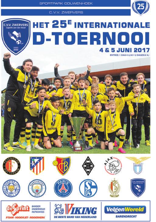 Toernooi-Poster Groot formaat die wordt opgehangen bij voetbalclubs en winkels in de regio.
