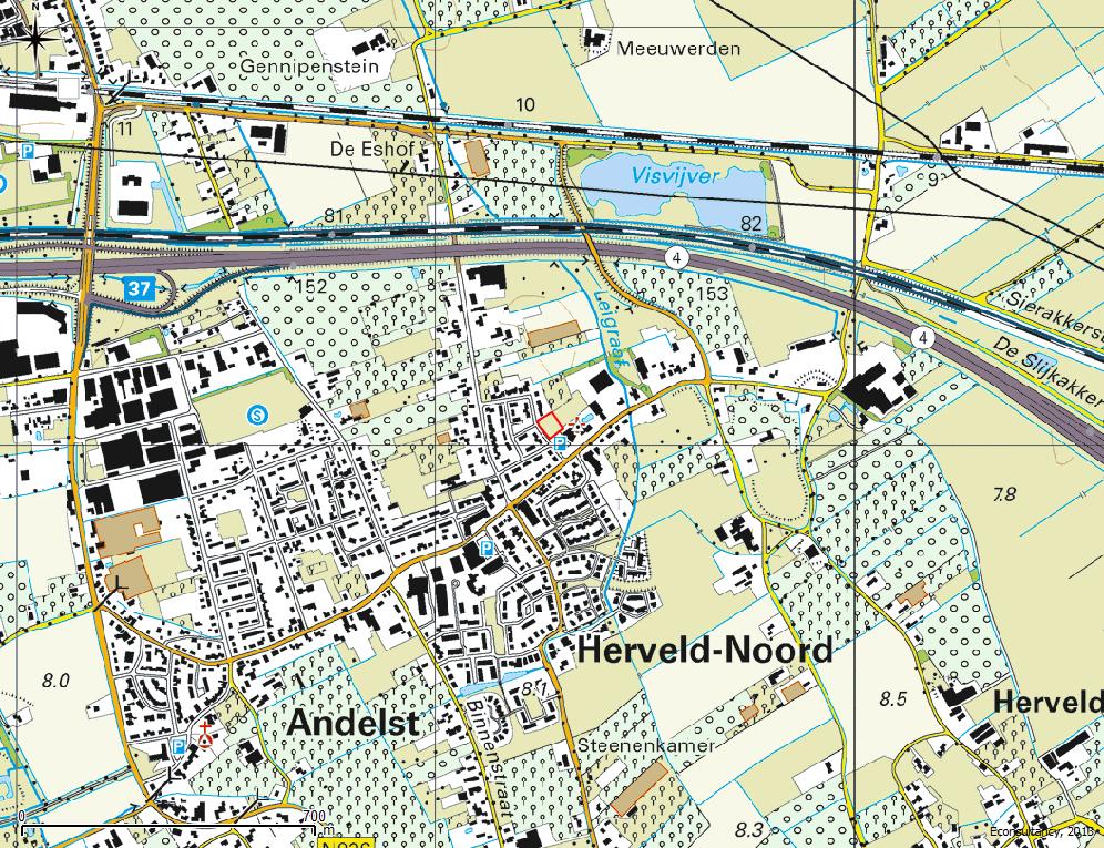 2 GEBIEDSBESCHRIJVING 2.1 Huidig gebruik onderzoekslocatie en omgeving De onderzoekslocatie (± 2.000 m²) ligt aan de Sint Willibrordusstraat (ong.