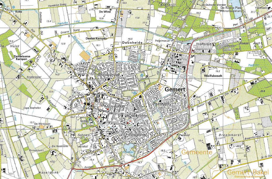 2 Plangebied 2.1 Ligging en beschrijving plangebied Het plangebied ligt in de bebouwde kom van Gemert, iets ten zuiden van het centrum.