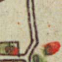7 Kaart van Hattinga, circa 1750, geprojecteerd op de huidige topografie. Het plangebied is rood omkaderd en onbebouwd.