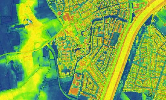 Fig. 4 Het plangebied rood aangegeven, geprojecteerd op het Actueel