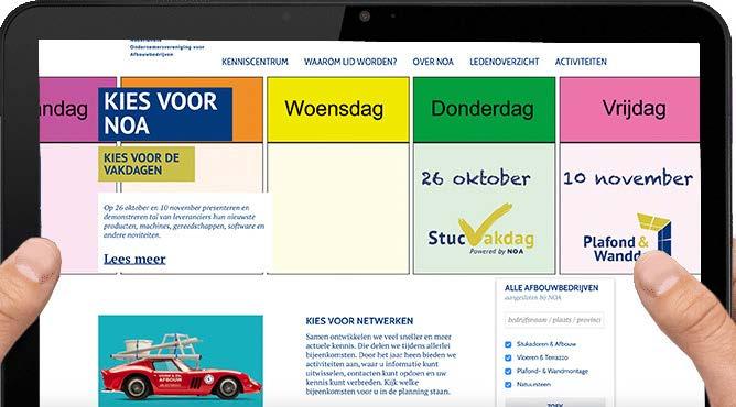 WAAROM DIGITAAL ADVERTEREN Onze website www.noa.nl is hét online kennisplatform voor professionals in de afbouw.