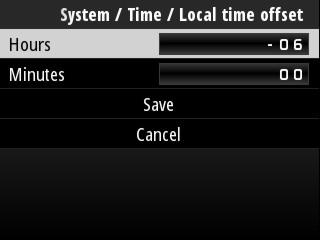 Hoofdstuk 3 - Selecties Hoofdmenu 65283 Controleren op updates Tijdoffset in uren en minuten Controleren op updates vraagt het internet om software-updates voor VesselView.