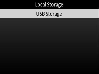 Hoofdstuk 4 - Procedures voor software-updates 6. Selecteer USB-opslag vanuit de weergegeven opties. 7. Selecteer het USB-bestand dat op het USB-station werd geladen.