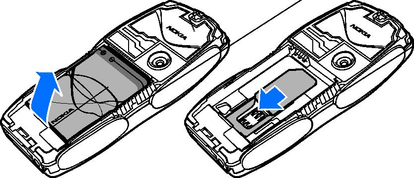2. Verwijder de batterij door deze uit de telefoon te tillen zoals wordt weergegeven.