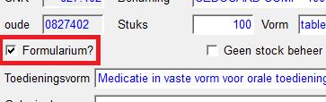 Via het knopje nieuw kan je zelf medicatie aanmaken normaal gezien alleen voor magistrale bereidingen de formule kan je noteren bij opmerkingen vink je