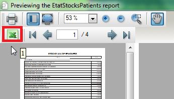 Je kan afdrukken en ev. kan je ook exporteren naar Excel.