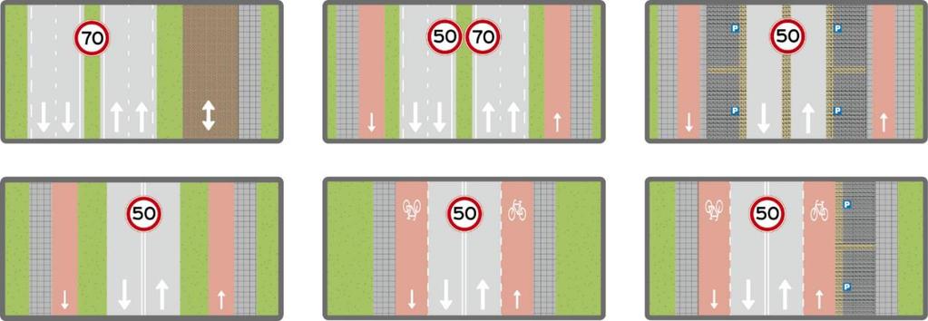 Bij gebiedsontsluitingswegen is sprake van een scheiding tussen langzame en snelle vervoerswijzen, dat wil zeggen tussen enerzijds voetganger en fiets en anderzijds auto, motor, bus, bestel- en