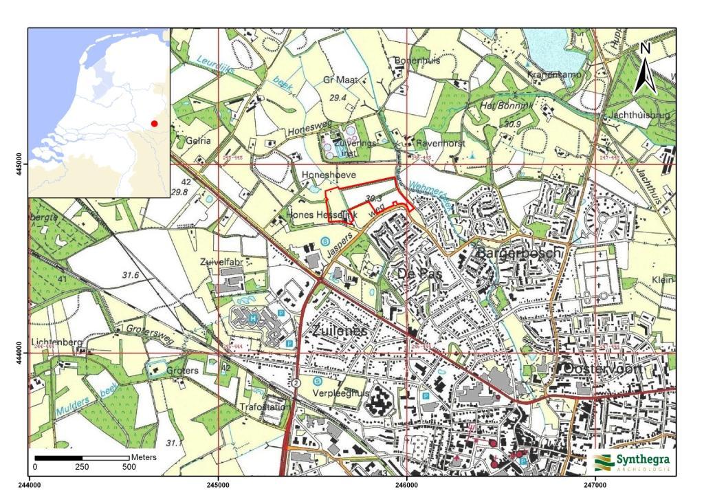 S1293 1.3 Ligging en huidige situatie plangebied Het plangebied is circa 59.78 m 2 groot en ligt aan de Jaspersweg in Winterswijk (afbeelding 1.1).