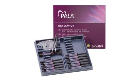 Pala cre-active Lichtuithardend vloeibaar kleurensysteem voor een natuurlijk ogende prothese.