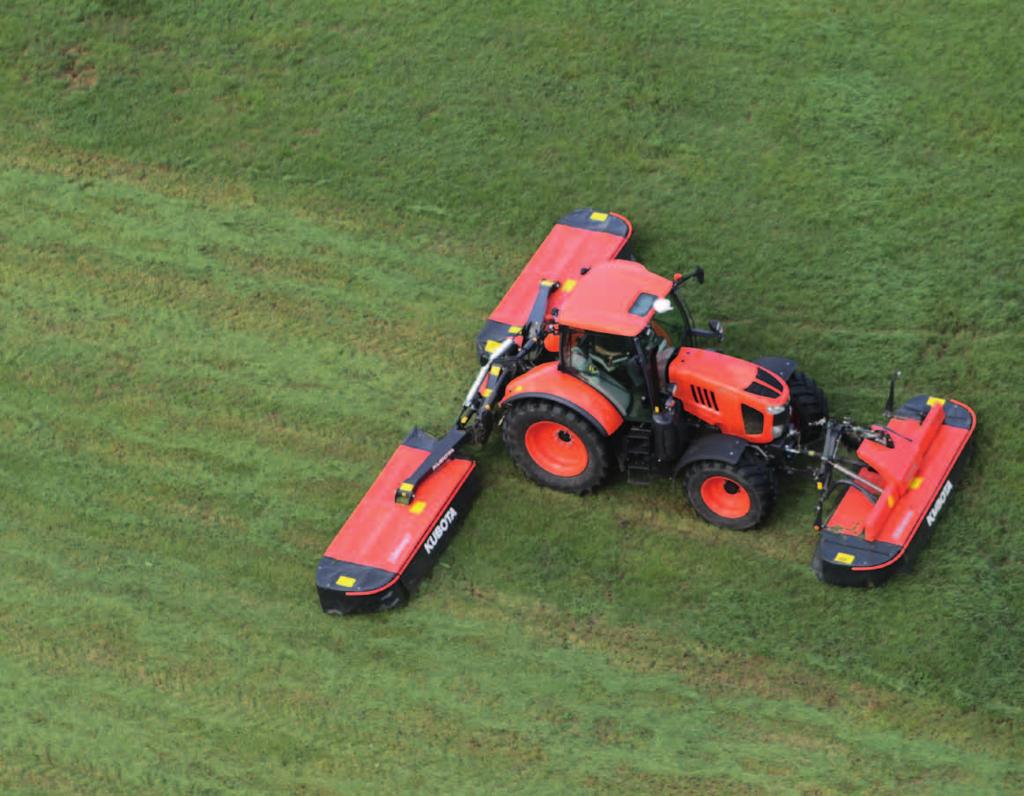 EIGENSCHAPPEN TOT Kubota DM3087-DM3095 10 Twee montage opties De DM3087-DM3095 kan voor een optimale prestatie worden aangepast aan verschillende omstandigheden, zoals veldomstandigheden of