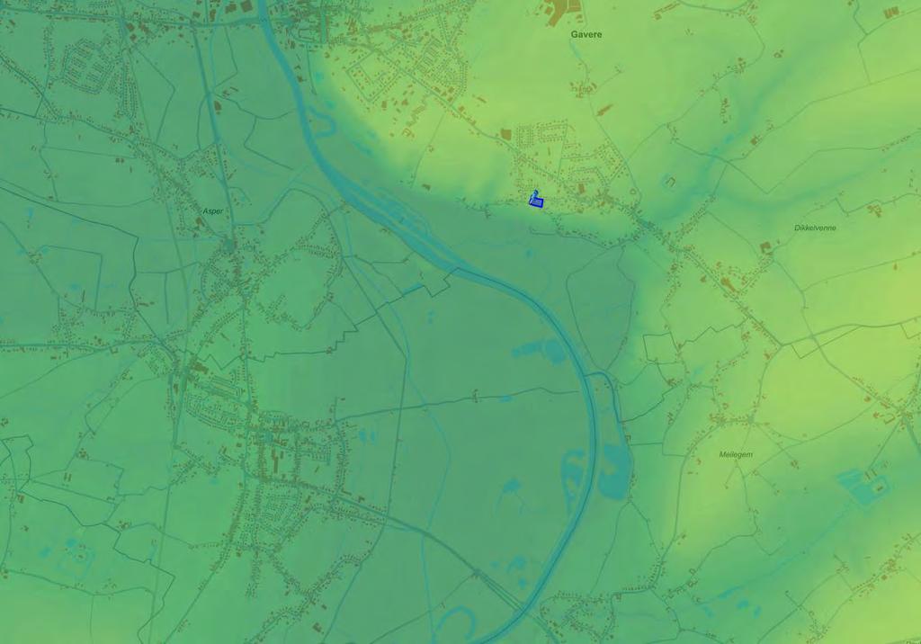 Topografische situering Steile valleiwand Vlakke