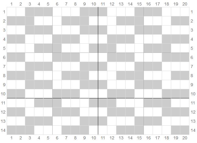 Stemvork deken Benodigdheden: - Garen: Voor zwart-grijs: 4 kleuren, 5