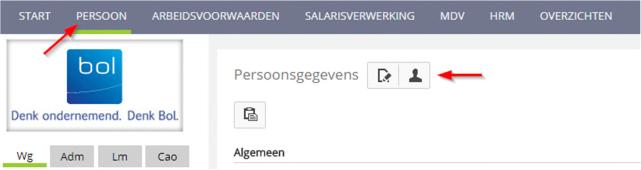 1.2 Gebruikersnaam of wachtwoord vergeten ESS 1. Ga links in de kantlijn naar het selectieveld Dienstverband. Zoek de betreffende werknemer op en klik hierop.