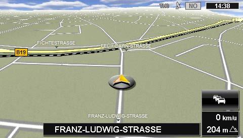 8 Werken met de kaart 8.1 Selecteren van de navigatiekaart Voor elk land is er een eigen navigatiekaart.