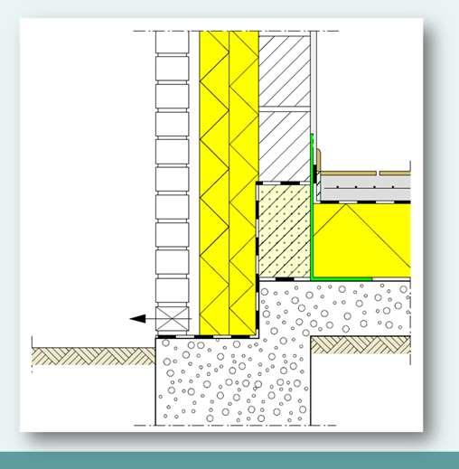 Luchtdichtheid Aandachtspunt: aansluiting luchtdichtheid vloer-muur Luchtdichtheidsfolie Gelijmd op betonvloer Gelijmd of ingewerkt in bepleistering 14-11-18