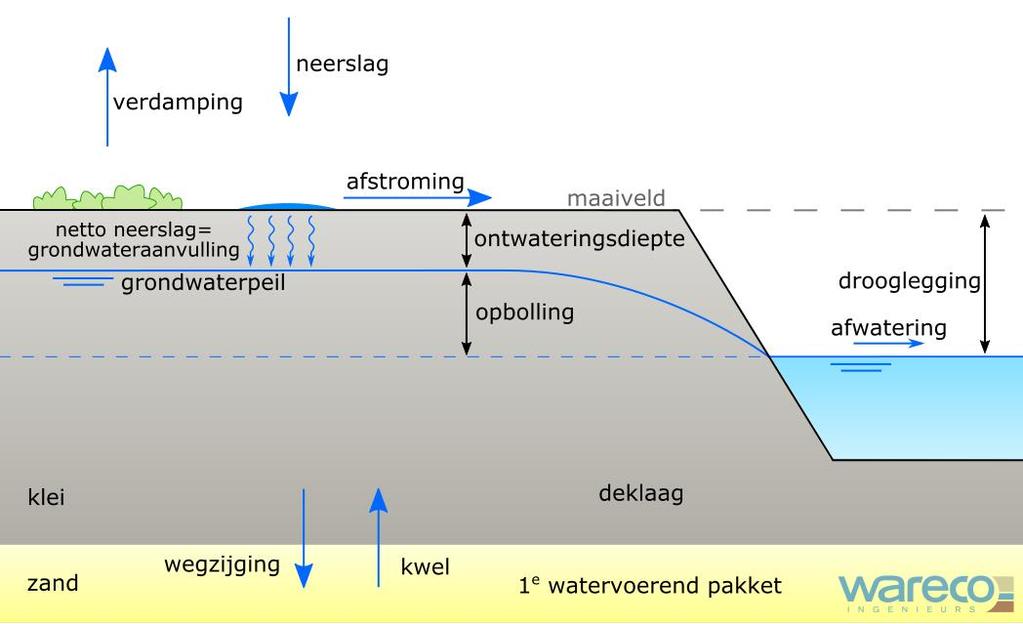 Grondwaterbeleidsnotitie gemeente Lingewaard Figuur 1: Hydrologische begrippen 1.2.