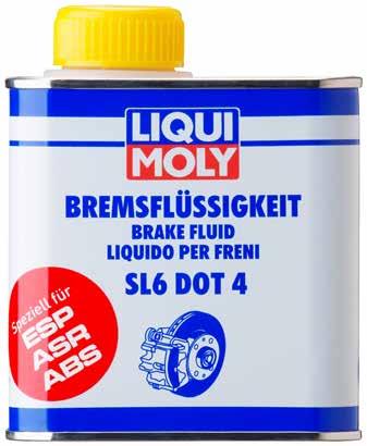 LIQUIDES DE FREIN REMVLOEISTOFFEN Liquide de frein SL6 DOT 4 f Convient parfaitement à une utilisation dans les systèmes de freinage et d embrayage hydrauliques des véhicules pour lesquels un liquide