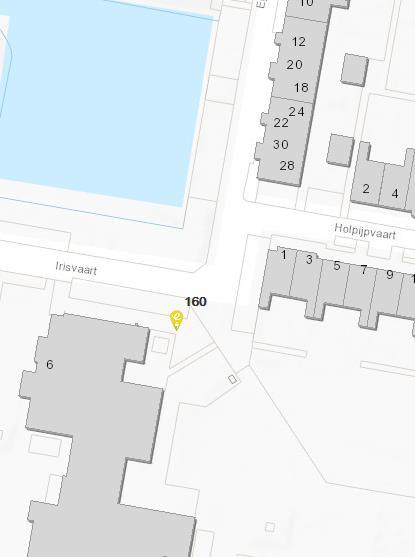 14. Irisvaart twee oostelijk gelegen parkeervakken op de rij parkeervakken langs de