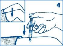 4. Injecteer de dosis onder de huid of in een spier. 5. Draai de bewusteloze persoon op zijn zij om stikken te voorkomen. 6.