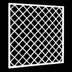 Trellis diagonaal 180 x 180 cm Vuren