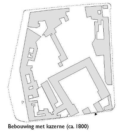 Aan het Falconplein en de Oude Leeuwenrui werd het bouwblok perceelsgewijs verkaveld. Aan de Falconrui werd een klooster gesitueerd.