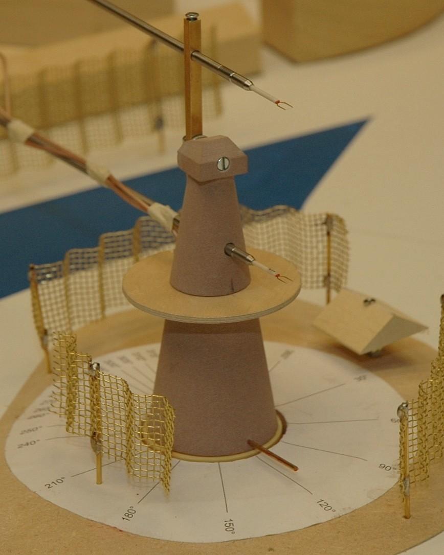 De gehele maquetteschijf kan in de windtunnel op een draaiplateau in iedere gewenste windrichting worden ingesteld.