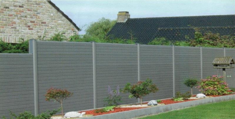 metalen G999 9x11 cm x 3,00 m * grijs 1 verstevigingsprofiel binnenin PANELEN Panelen meten 180x30x5 cm tot maximaal 240 cm hoog (= 8 panelen hoog) Een ecofencing tuinscherm kan