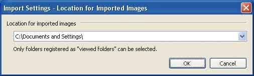 1 Klik op in het hoofdvenster, of kies [Register Folders to View] in het menu [File]. Het scherm met instellingen voor registratie van "Viewed folders" wordt weergegeven.