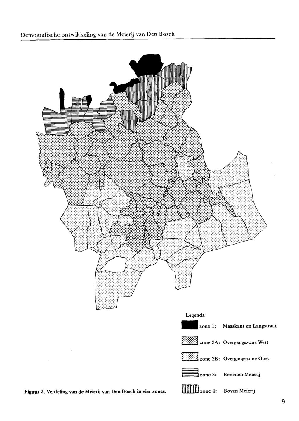 Legenda ^ H zone 1: Maaskant en Langstraat zone 2A: Overgangszone West zone 2B: Overgangszone Oost zone 3: