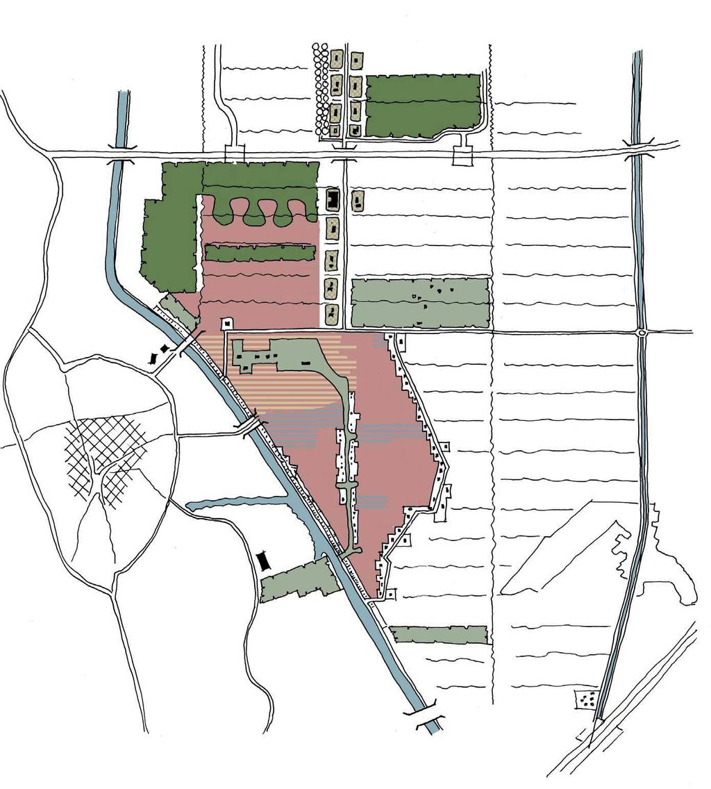 Gebiedskaart Lisserbroek 2040 Ruimtelijke principes Het dorpshart ligt centraal Behoud de karakteristiek van het landschap Pas de bestaande woningen en bedrijven in Vertaal karakteristieke plekken