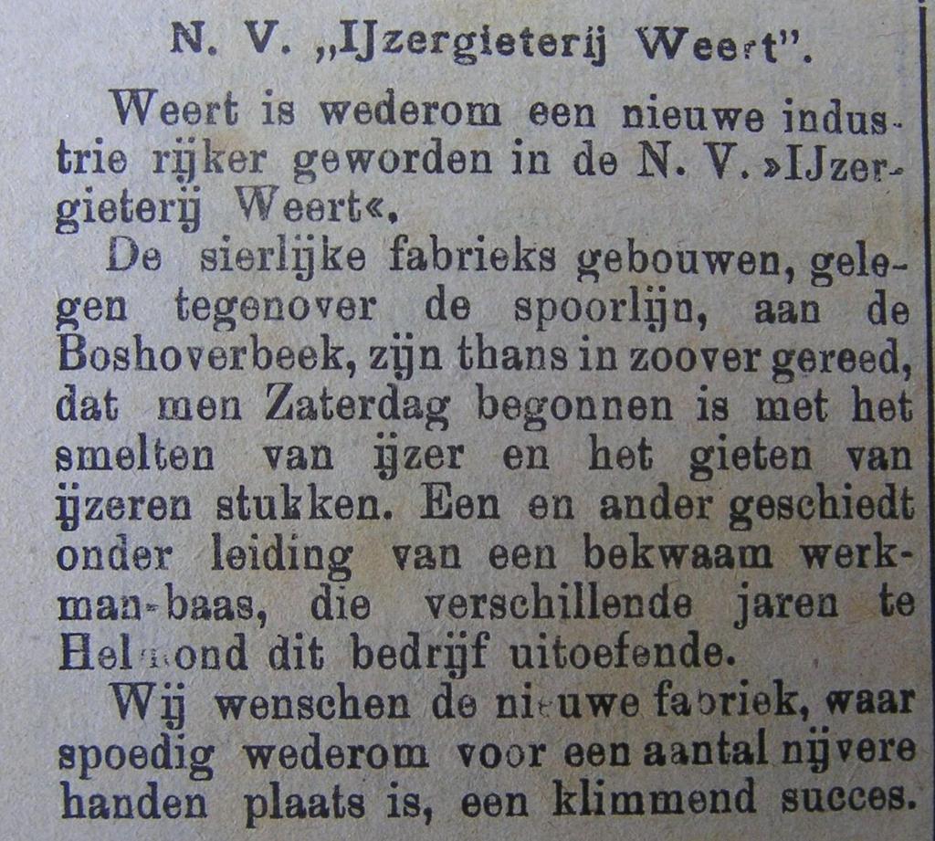 29januari 1910 Het Kanton Weert. archief: J.