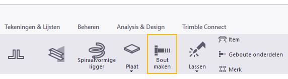 4. Doe dit tevens voor de commandoknoppen Ligger, Polyprofiel, Getoogde ligger,