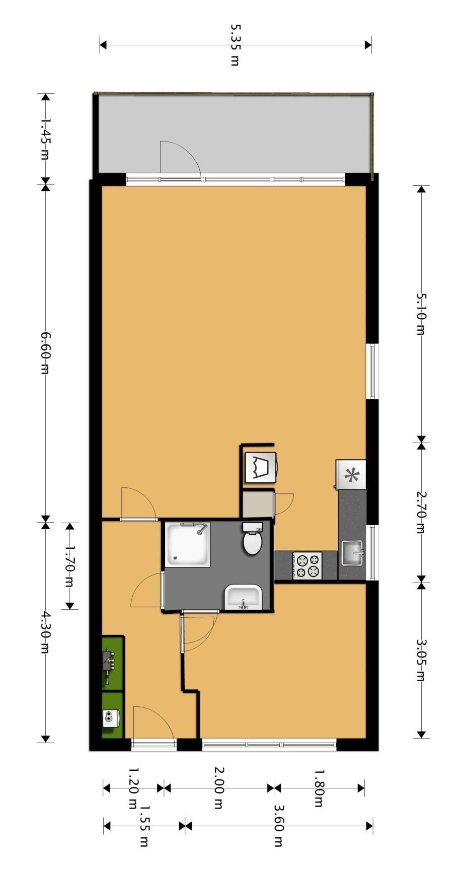 Plattegrond 13 Dit is een schetsmatige weergave van de