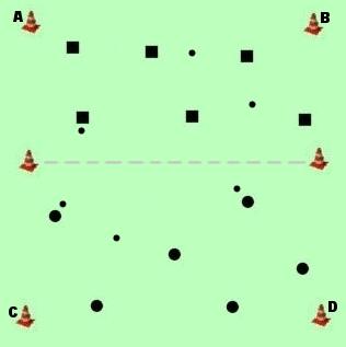 Doelstelling Thema Omschrijving Type Verbeteren van het schieten Schieten (BalBezit) Spel waarbij elke speler continu kan scoren door over een lijn heen te schieten Leerspel Leeftijdscategorie F- en