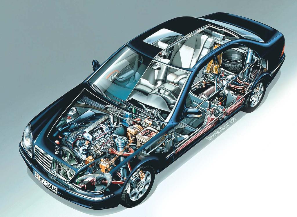 AUTO Mercedes-Benz S-klasse technisch bekeken Alles aan de nieuwe Mercedes-Benz S- Klasse is gecompliceerd en nagenoeg alles wordt elektronisch geregeld.